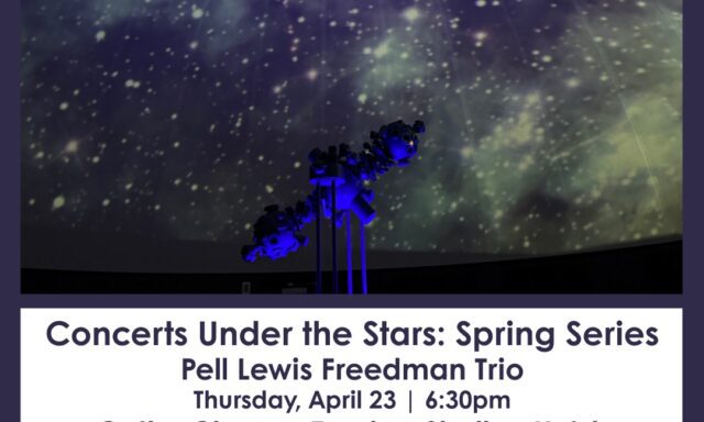 Concerts Under the Stars flyer featuring event details for Pell Lewis Freedman Trio and Cathy Clasper-Torch & Shelley Katsh.